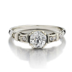 0.70 Carat Old-European Cut Diamond Vintage Engagement Ring