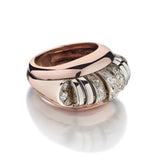 One-Of-A-Kind Rose Gold And White Gold Diamond Unique Ring