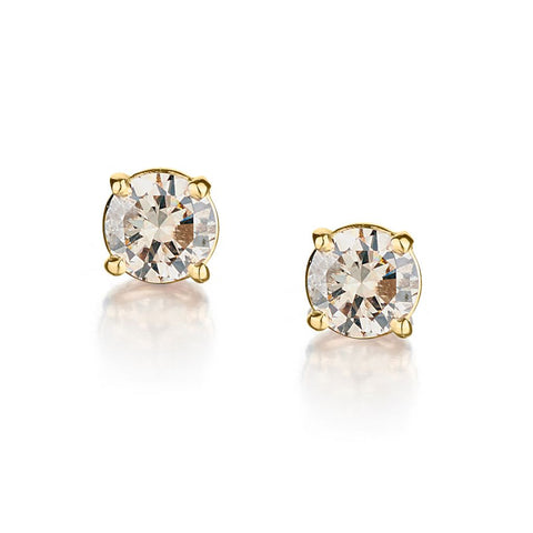 2.20 Carat Total Weight Round Brilliant Cut Diamond RG Studs