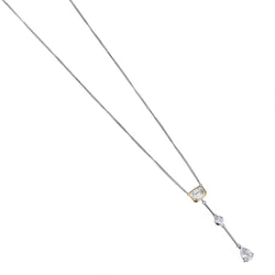 Platinum And Yellow Gold Fancy Yellow And White Diamond Pendant Necklace