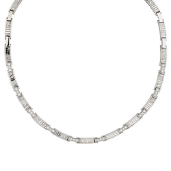 Tiffany & Co 18Kt White Gold "Atlas Collection" Diamond Choker Necklace.