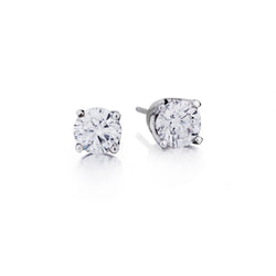 2.02 Carat Total Round Brilliant Cut Diamond Studs