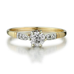 0.38 Carat Old-European Cut Diamond Vintage Engagement Ring