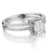Ladies 14kt white gold diamond ring . 1.38  ctw.