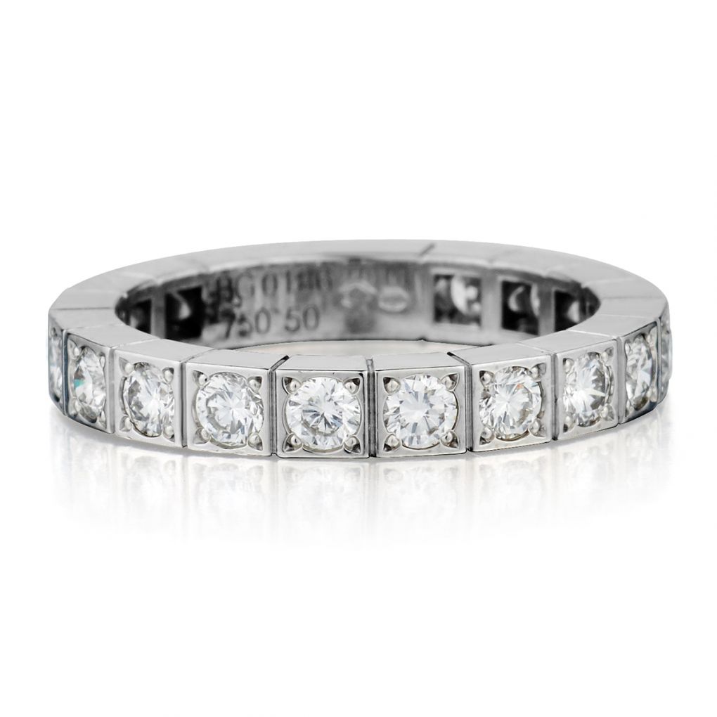 Cartier Lanieres Diamond Band in 18kt White Gold. Size 52 (6-1/4)