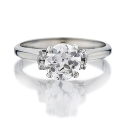 1.05 Carat Old-European Cut Diamond Engagement Ring