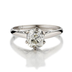 1.55 Carat Old-Mine Cut Diamond Solitaire Engagement Ring