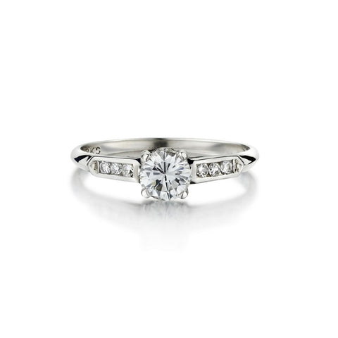 Birks Mid-Century 0.50 Carat Round Brilliant Cut Diamond Ring