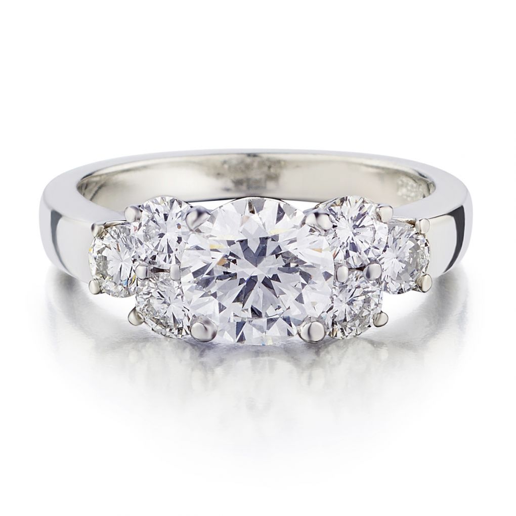 1.26 Carat Round Brilliant Cut Diamond (VS/F) Platinum Ring | Van Rijk ...