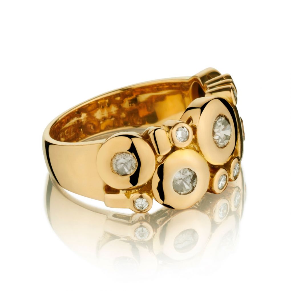 Ladies Unique18kt Bubble Ring Set With Assorted Diamonds. | Van Rijk ...