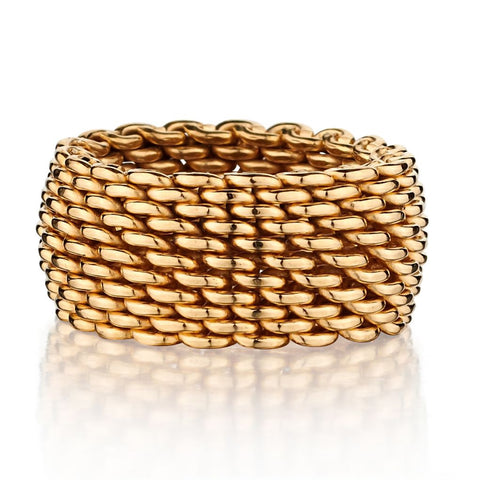 Tiffany & Co "Somerset "Ladies 18kt Yellow Gold Mesh band