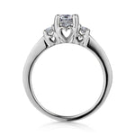 14kt White Gold Past, Present and Future diamond ring. 1.10ct Tw.