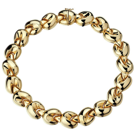 14KT Yellow Gold Ladies Italian Made Heavy Choker Necklace.99.3 Grams