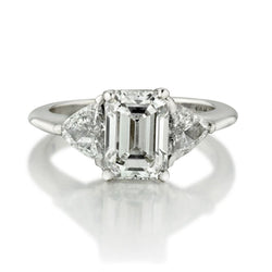 Tiffany & Co. GIA 2.02 Carat Emerald Cut Diamond Engagement Ring