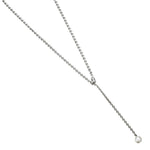 Cartier White Gold Pearl And Diamond Lariat Pendant Necklace