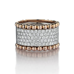 0.92 Carat Total Weight Round Brilliant Cut Diamond Pave Band