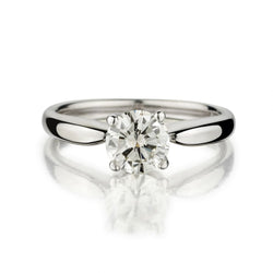 1.06 Carat Round Brilliant Cut Diamond Solitaire Engagement Ring