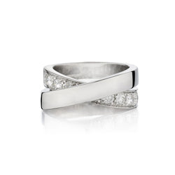 Cartier  "Nouvelle Vague Crossover Diamond Ring " in 18kt W/G