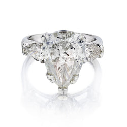 4.90 Carat Pear-Shaped Diamond Platinum Engagement Ring