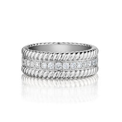 0.96 Carat Total Round Brilliant Cut Diamond Eternity Band