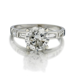 1.60 Carat Old-European Cut Diamond Art Deco Engagement Ring