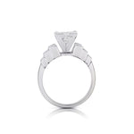 2.36 ct Princess Cut Diamond White Gold Engagement Ring