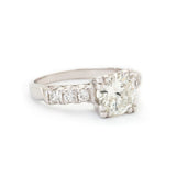 1.35 Carat Round Brilliant Cut Diamond Platinum Ring