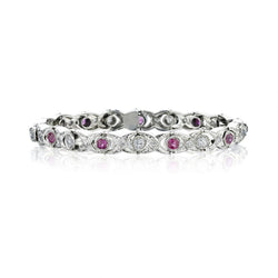 4.00 Carat Total Weight Ruby And Diamond Art-Deco Bracelet