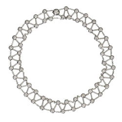 4.50 Carat Total Weight Round Brilliant Cut Diamond Necklace