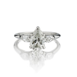 1.25 Carat Pear-Shaped Diamond Platinum Engagement Ring
