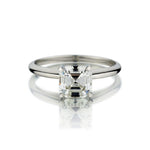 2.07 Carat GIA-Certified Square Emerald Cut Diamond Solitaire Ring