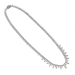 4.00 Carat Total Weight Platinum Choker Necklace