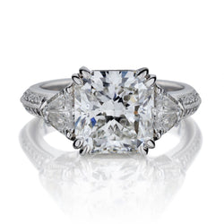Royal De Versailles GIA 3.07 Carat Radiant-Cut Diamond Plat Ring