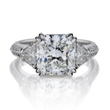 Royal De Versailles GIA 3.07 Carat Radiant-Cut Diamond Plat Ring