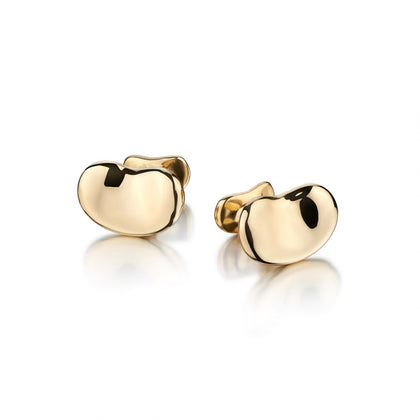 Tiffany & Co. 18KT Yellow Gold Elsa Peretti Bean-Shaped Cufflinks. Large