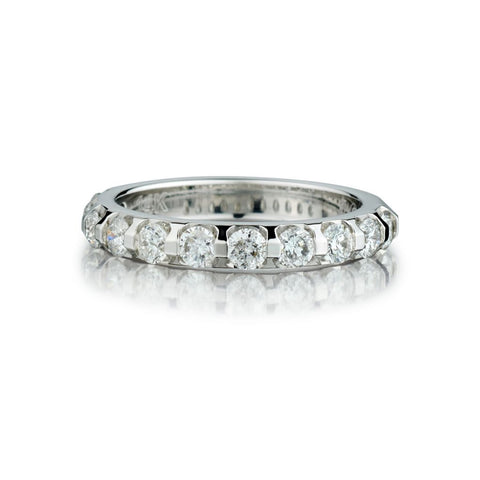 1.00 Carat Total Weight 18KT White Gold Diamond Wedding Band