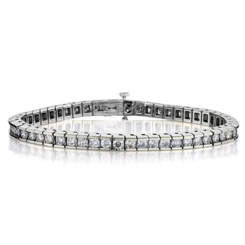 14Kt Gold Diamond "tennis bracelet ". 6.00ct Tw