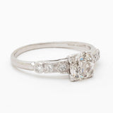 Vintage 0.70 Carat European Cut & Old Cut Diamond Gold Ring