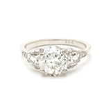 Vintage 2.40 Carat European Cut Diamond Platinum & Gold Ring