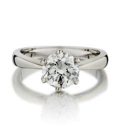 1.85 Carat Round Brilliant Cut Diamond Solitaire Engagement Ring