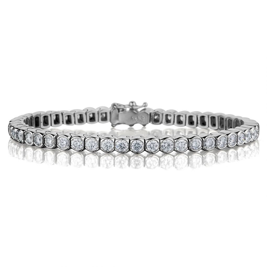 4.00 Carat Total Weight Round Brilliant Cut Diamond Tennis Bracelet