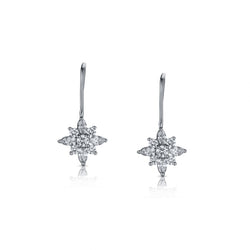 " Kwiat Star Collection " Diamond Drop Earings. 0.91ct Tw