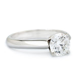 1.22 Carat Round Brilliant Cut Diamond Knife-Edge Ring