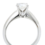 1.22 Carat Round Brilliant Cut Diamond Knife-Edge Ring