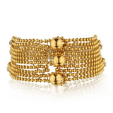 Cartier 18kt Y/G  "Draperie De Collete"  Bracelet with Diamonds. 10 rows.