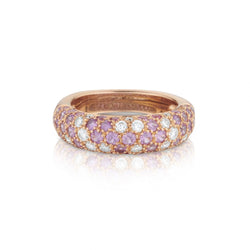Cartier 18kt Rose Gold Etincelle Pink Sapphire and Diamond Ring
