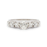 Edwardian Old-Mine Cut 7-Stone Diamond Ring