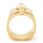 3.70 Carat Marquise-Cut Diamond Gold Wide Ring