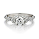 0.52 Carat Old-European Cut Diamond Vintage Engagement Ring