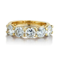 2.65 Carat Total Weight Round Brilliant Cut Diamond Five Stone Ring